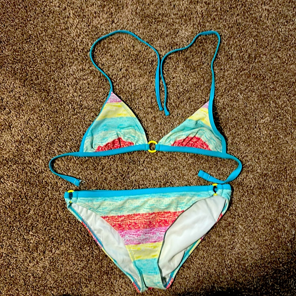 Xhiliration Target rainbow bikini